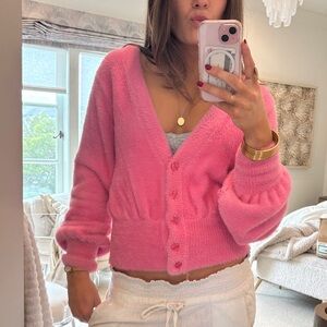 L Space Pink Women's Fuzzy Sweater